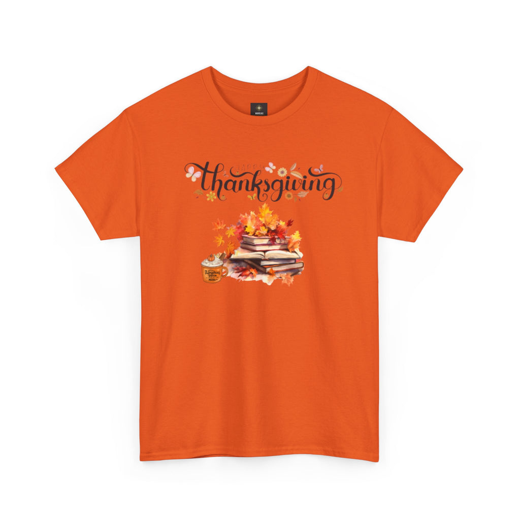 Thanksgiving Graphic Tee — Autumn Leaves, Pie & Harvest Stack Shirt