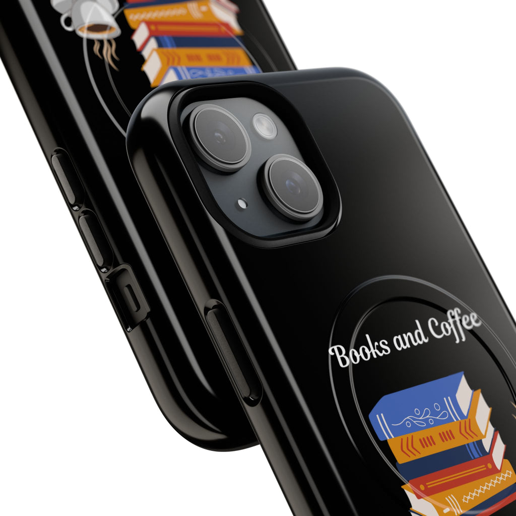 Books and Coffee Tough Magnetic Phone Case — “Books and Coffee: The Perfect Pair”