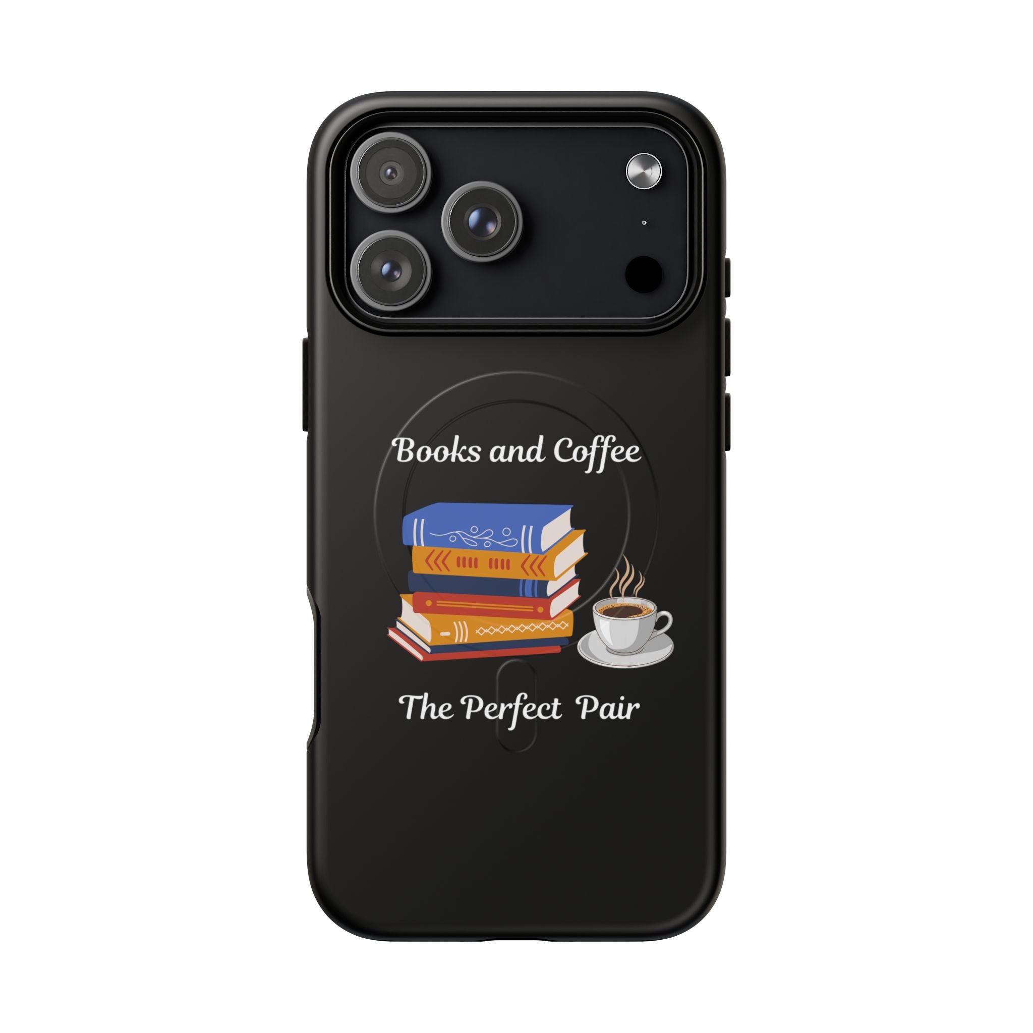 Books and Coffee Tough Magnetic Phone Case — “Books and Coffee: The Perfect Pair”
