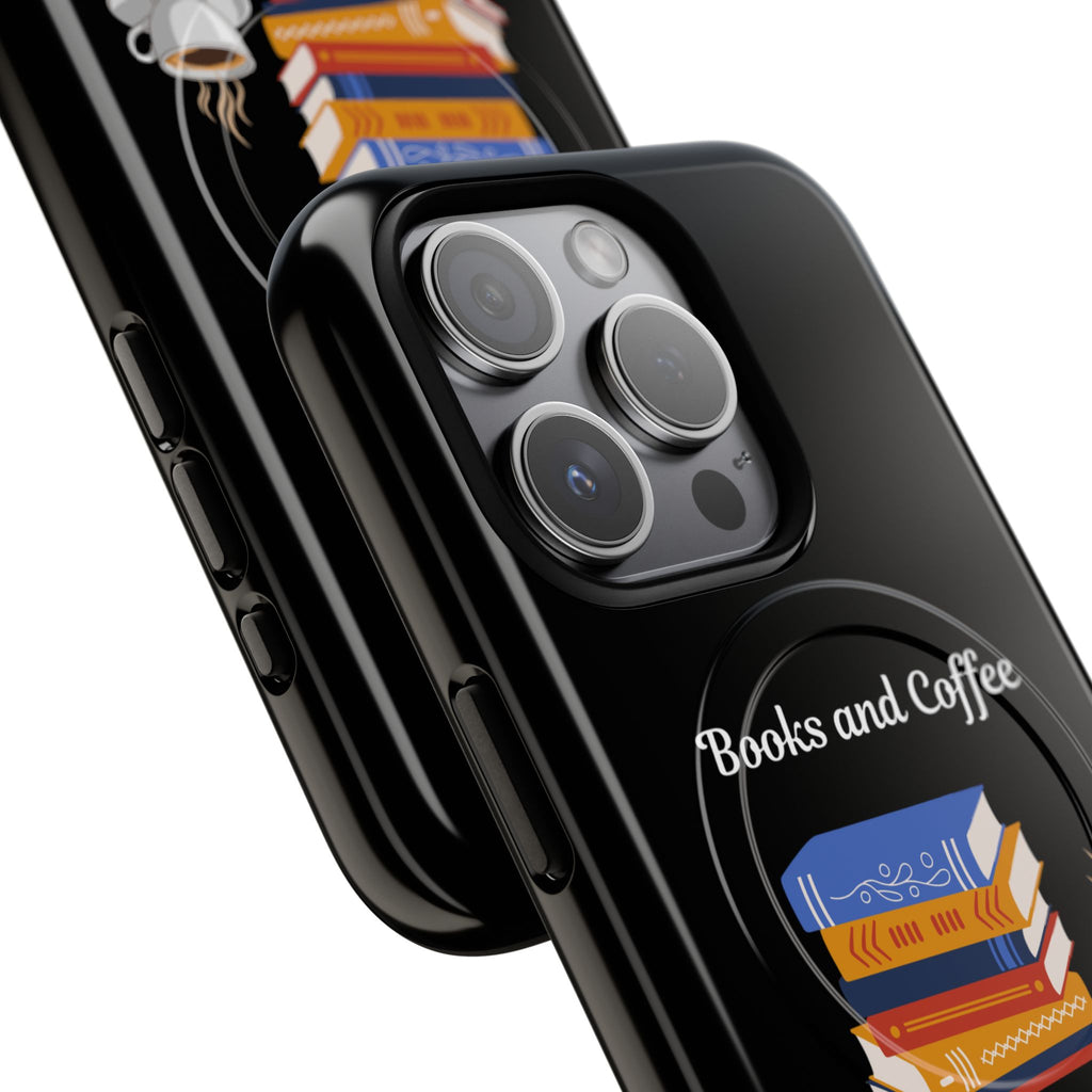 Books and Coffee Tough Magnetic Phone Case — “Books and Coffee: The Perfect Pair”