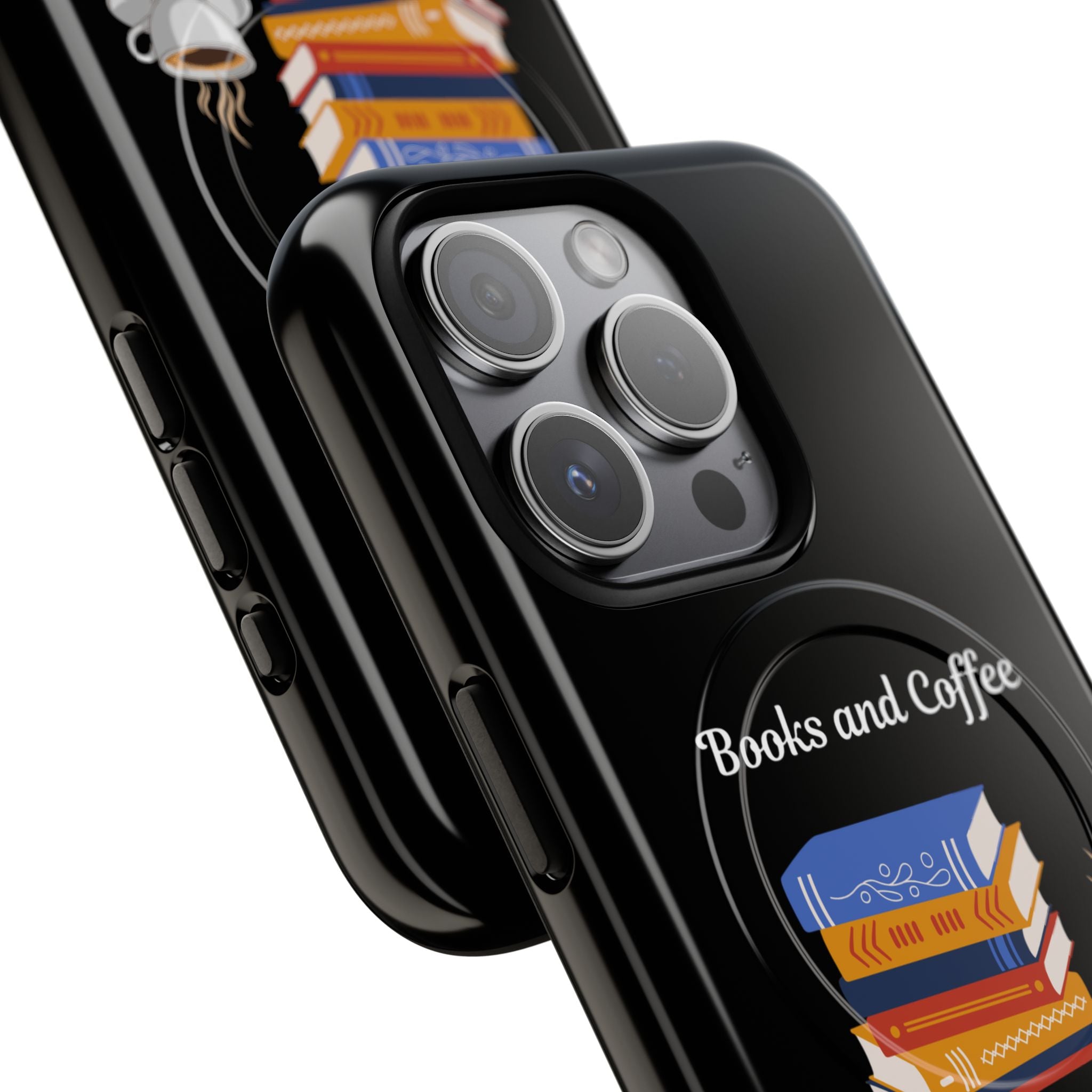 Books and Coffee Tough Magnetic Phone Case — “Books and Coffee: The Perfect Pair”