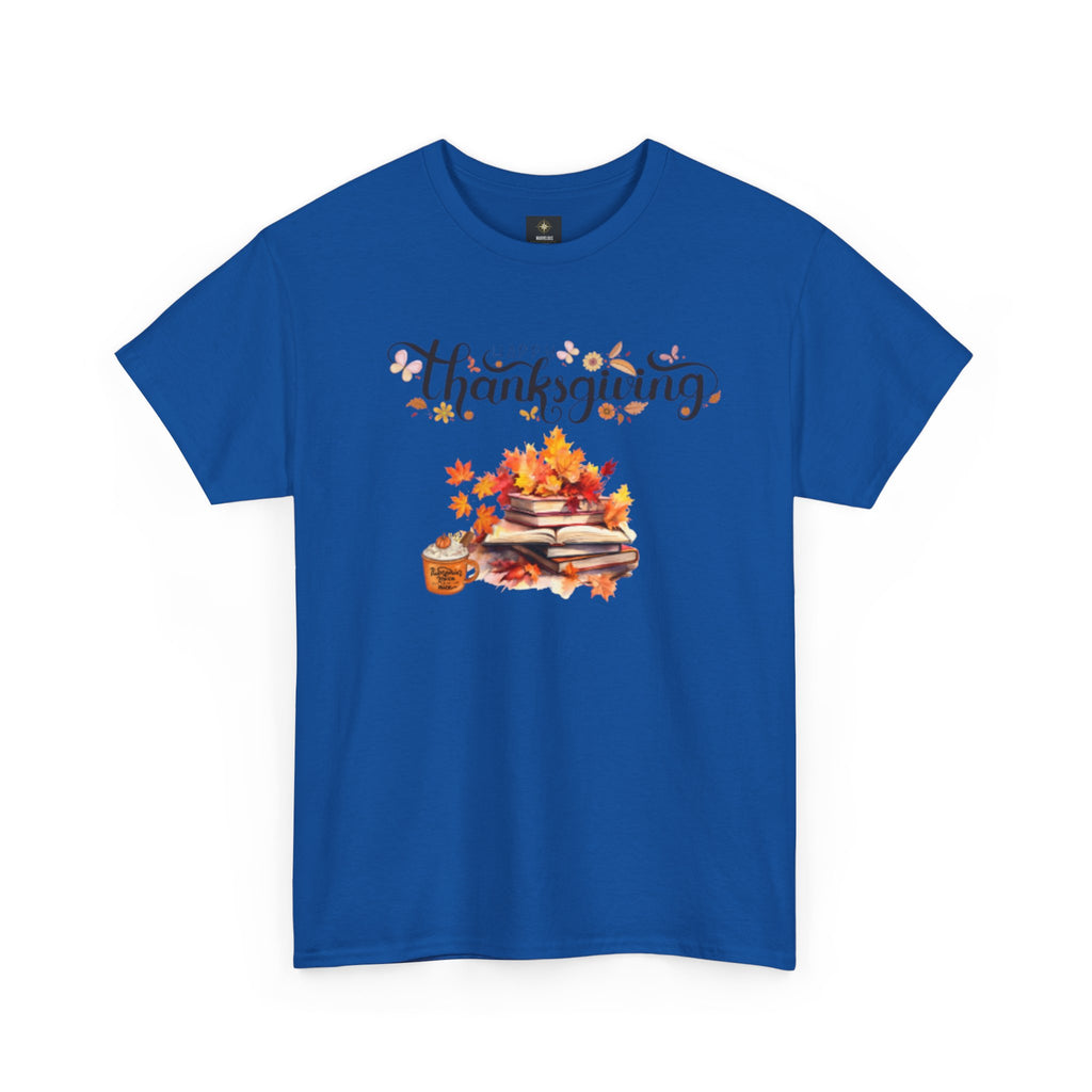Thanksgiving Graphic Tee — Autumn Leaves, Pie & Harvest Stack Shirt