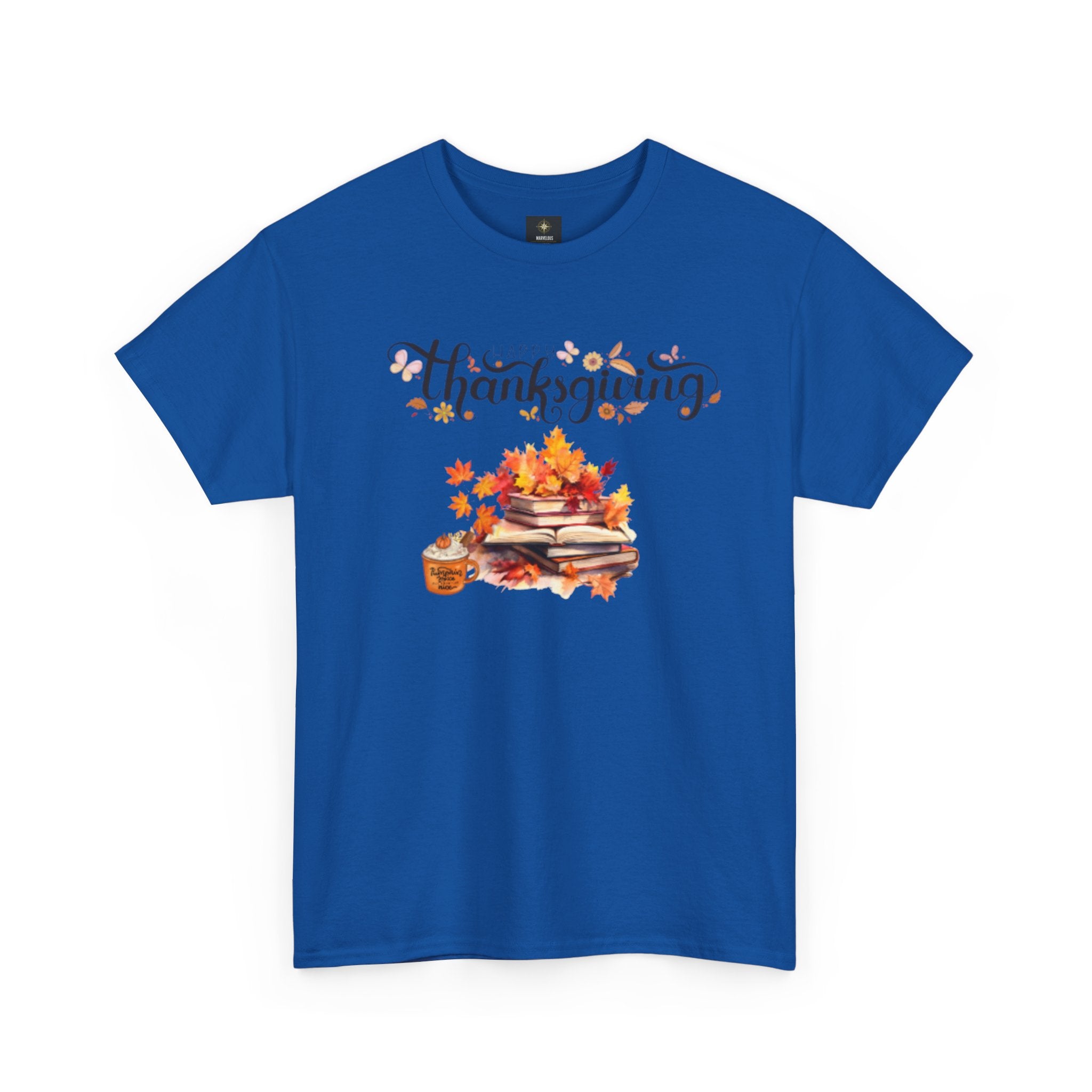 Thanksgiving Graphic Tee — Autumn Leaves, Pie & Harvest Stack Shirt