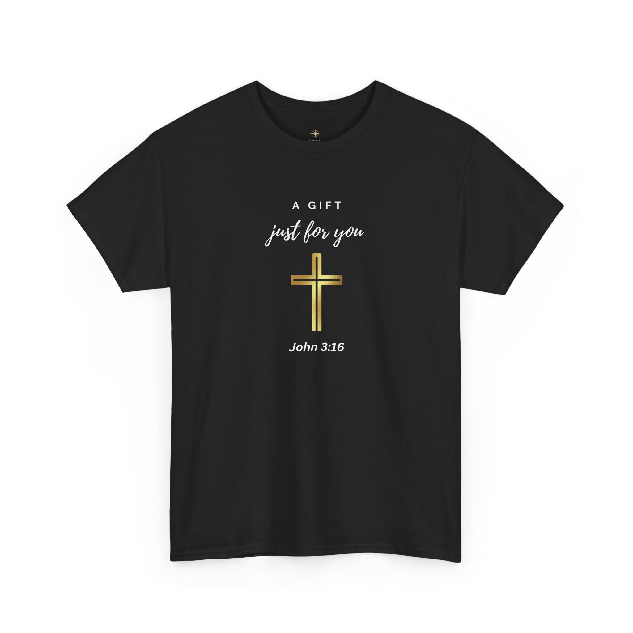 Christian Inspirational Unisex Heavy Cotton Tee - 'A Gift Just for You' - John 3:16