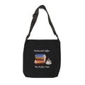 Books and Coffee Adjustable Tote Bag — "Books and Coffee: The Perfect Pair"
