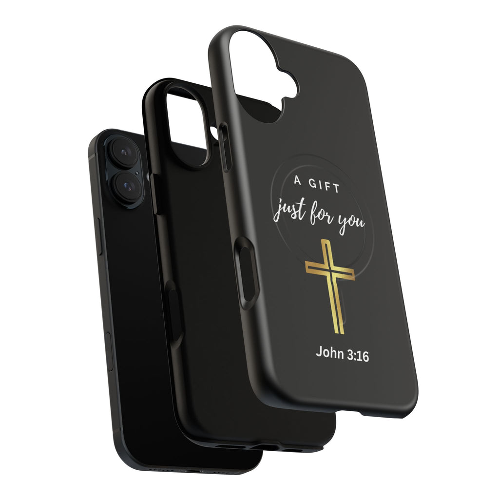 Inspirational Tough Magnetic Phone Case - "A Gift Just For You" with Cross Design