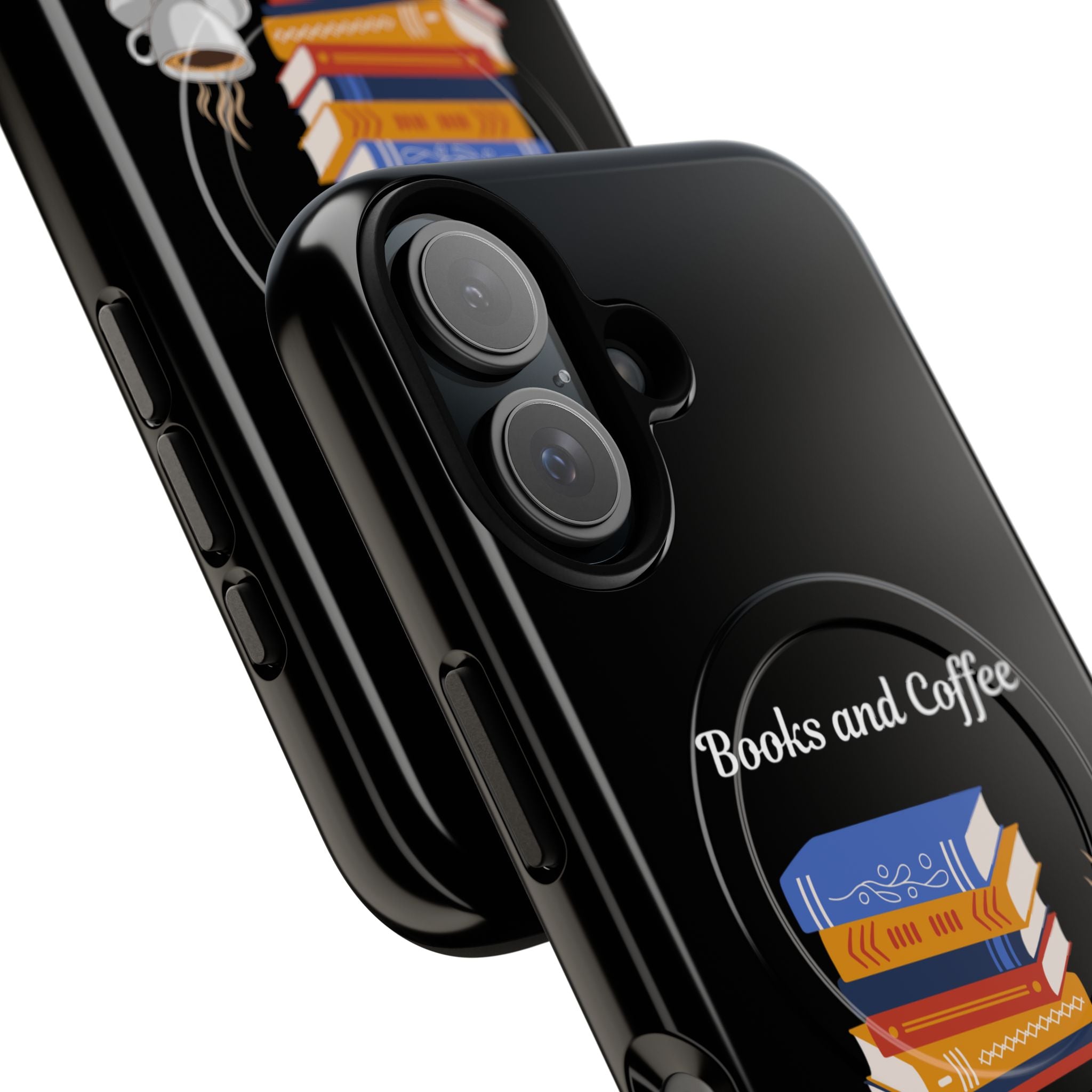 Books and Coffee Tough Magnetic Phone Case — “Books and Coffee: The Perfect Pair”