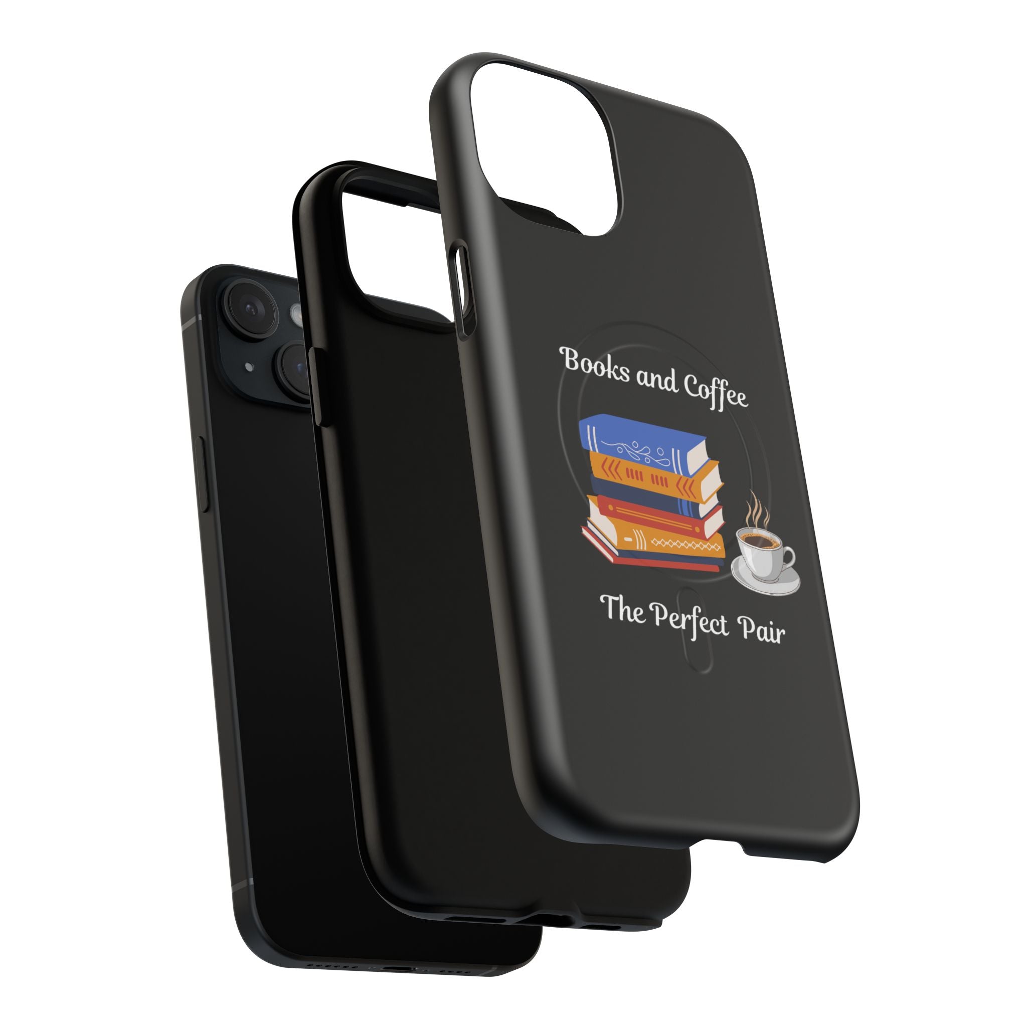 Books and Coffee Tough Magnetic Phone Case — “Books and Coffee: The Perfect Pair”