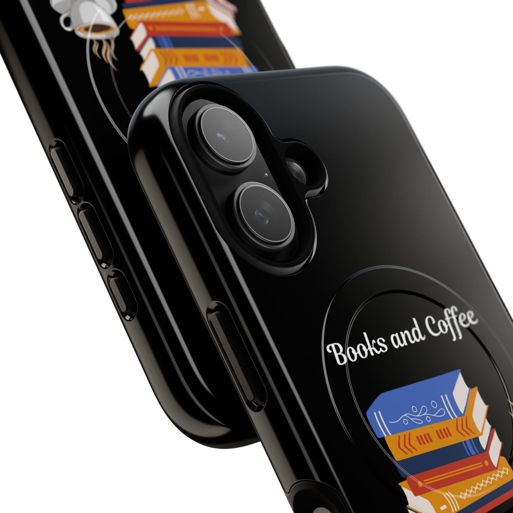 Books and Coffee Tough Magnetic Phone Case — “Books and Coffee: The Perfect Pair”