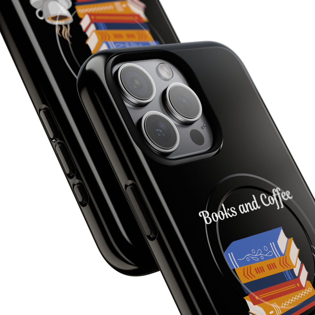 Books and Coffee Tough Magnetic Phone Case — “Books and Coffee: The Perfect Pair”