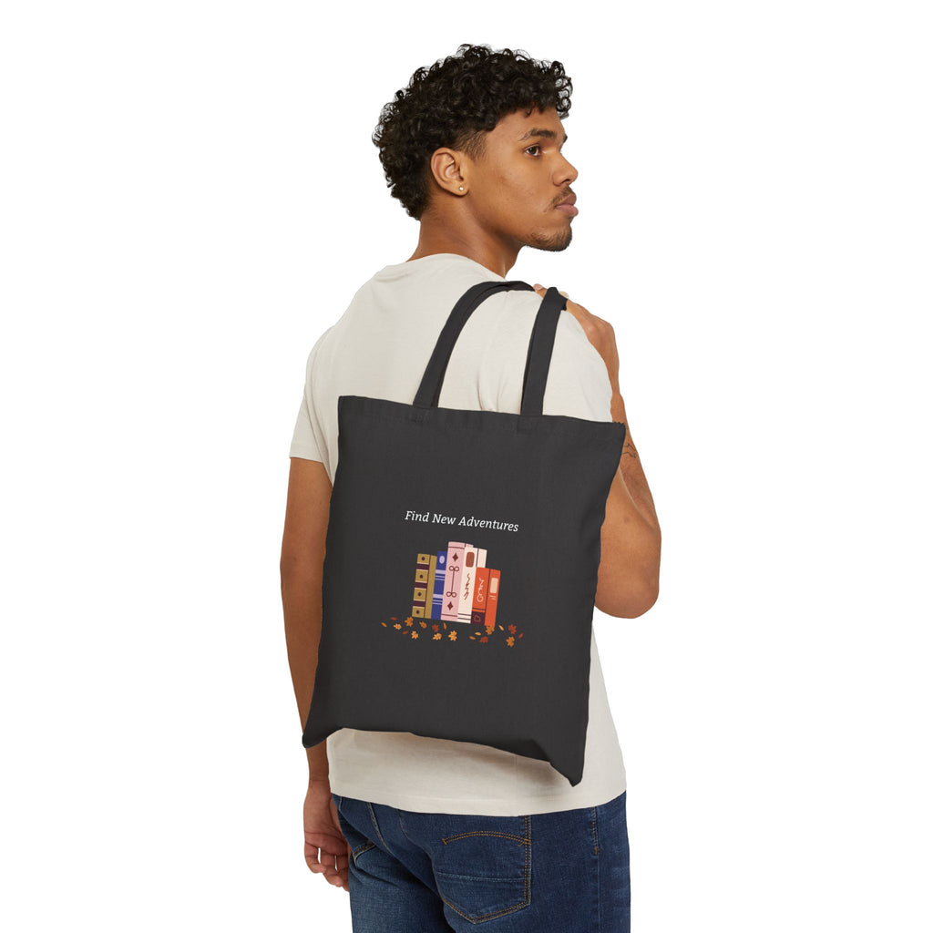 Inspirational Cotton Canvas Tote Bag - Find New Adventures