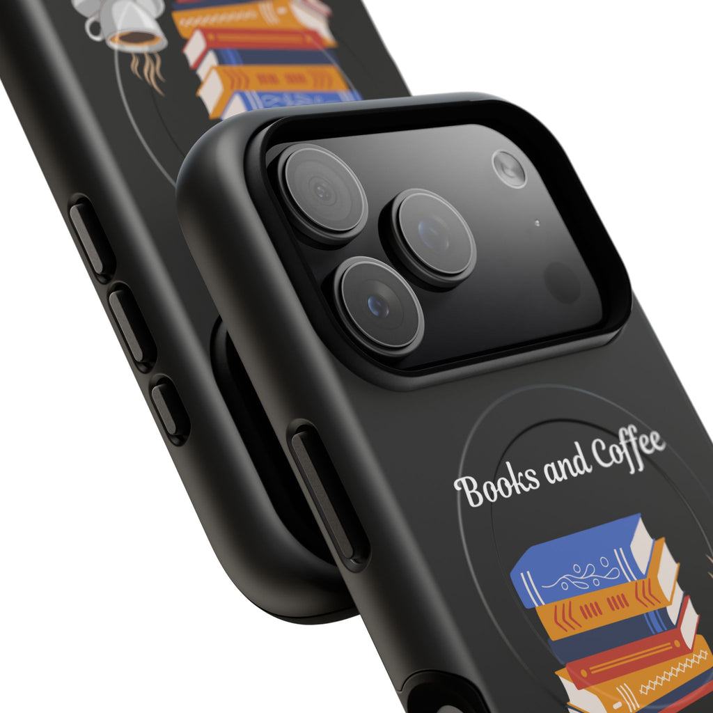 Books and Coffee Tough Magnetic Phone Case — “Books and Coffee: The Perfect Pair”
