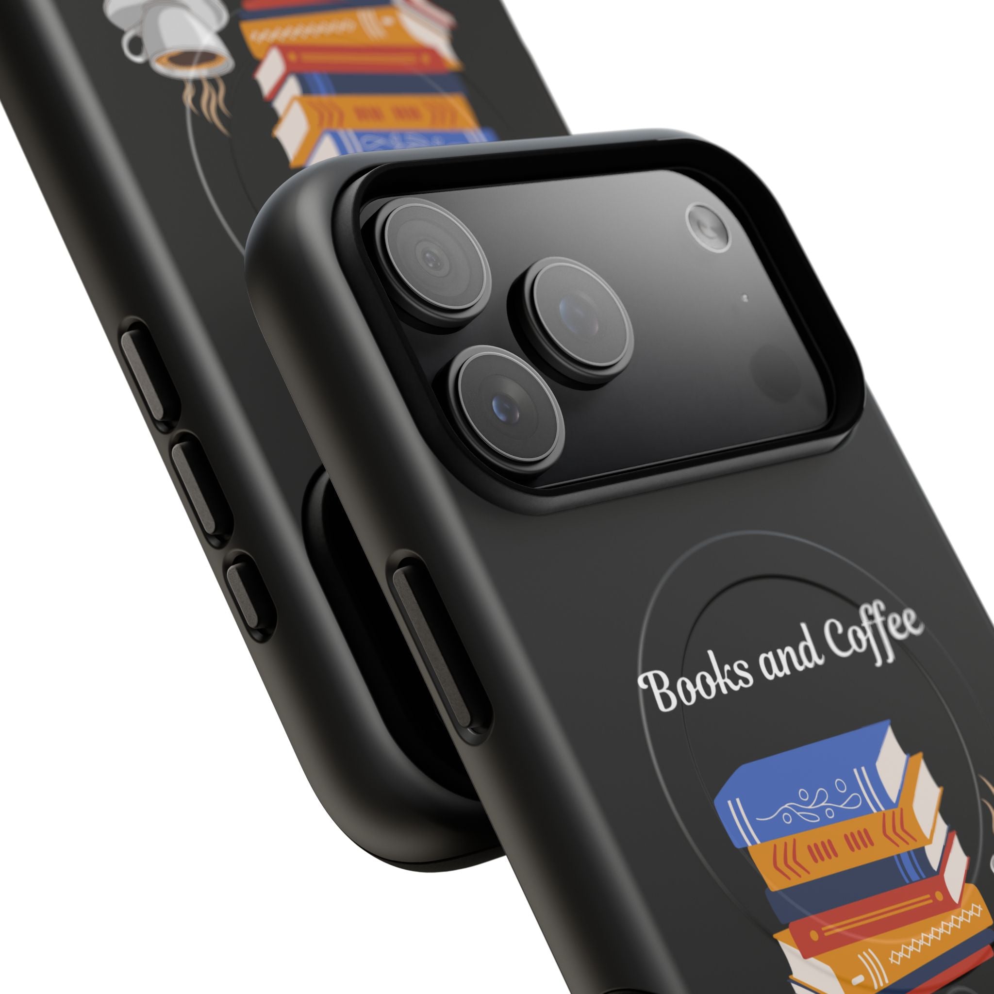 Books and Coffee Tough Magnetic Phone Case — “Books and Coffee: The Perfect Pair”