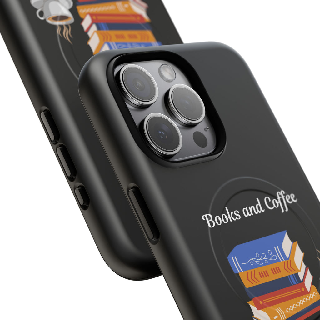 Books and Coffee Tough Magnetic Phone Case — “Books and Coffee: The Perfect Pair”