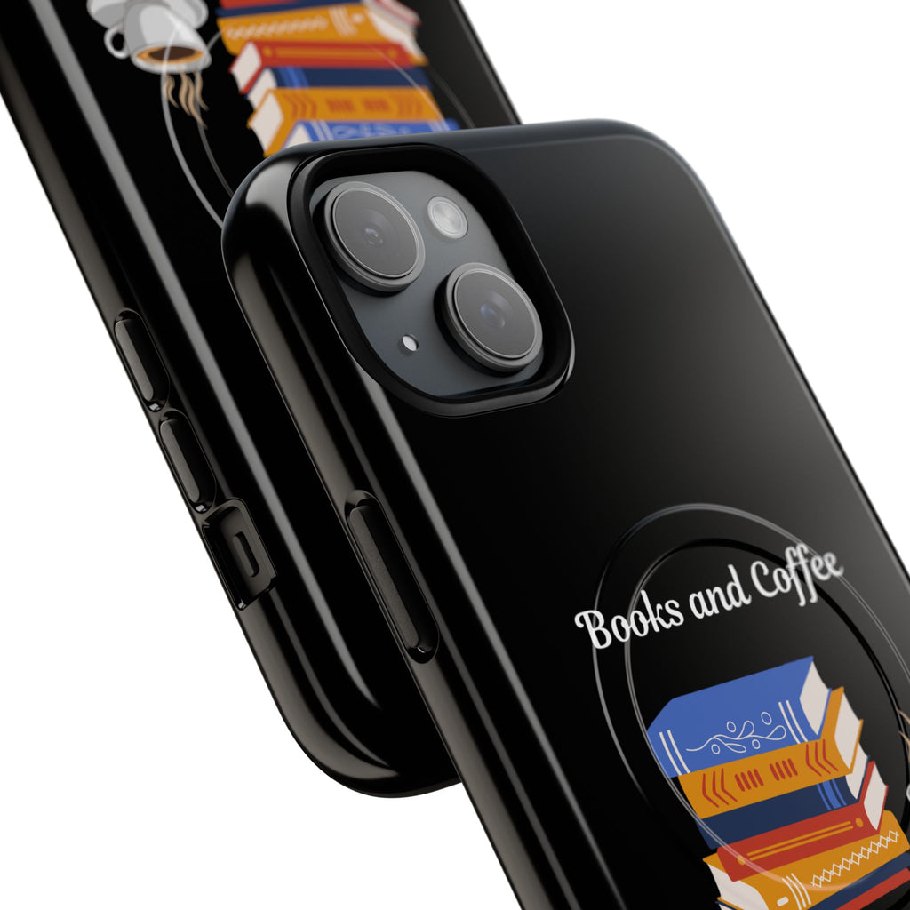 Books and Coffee Tough Magnetic Phone Case — “Books and Coffee: The Perfect Pair”