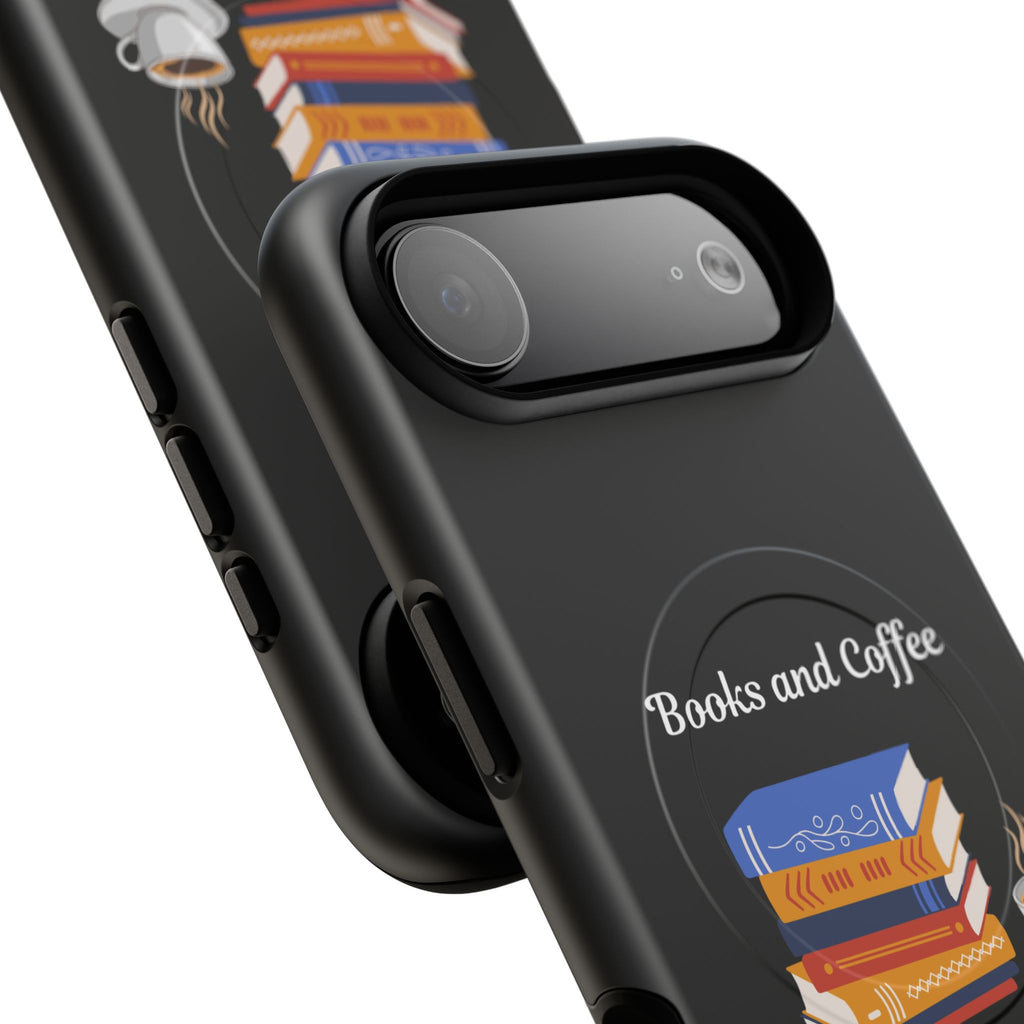 Books and Coffee Tough Magnetic Phone Case — “Books and Coffee: The Perfect Pair”