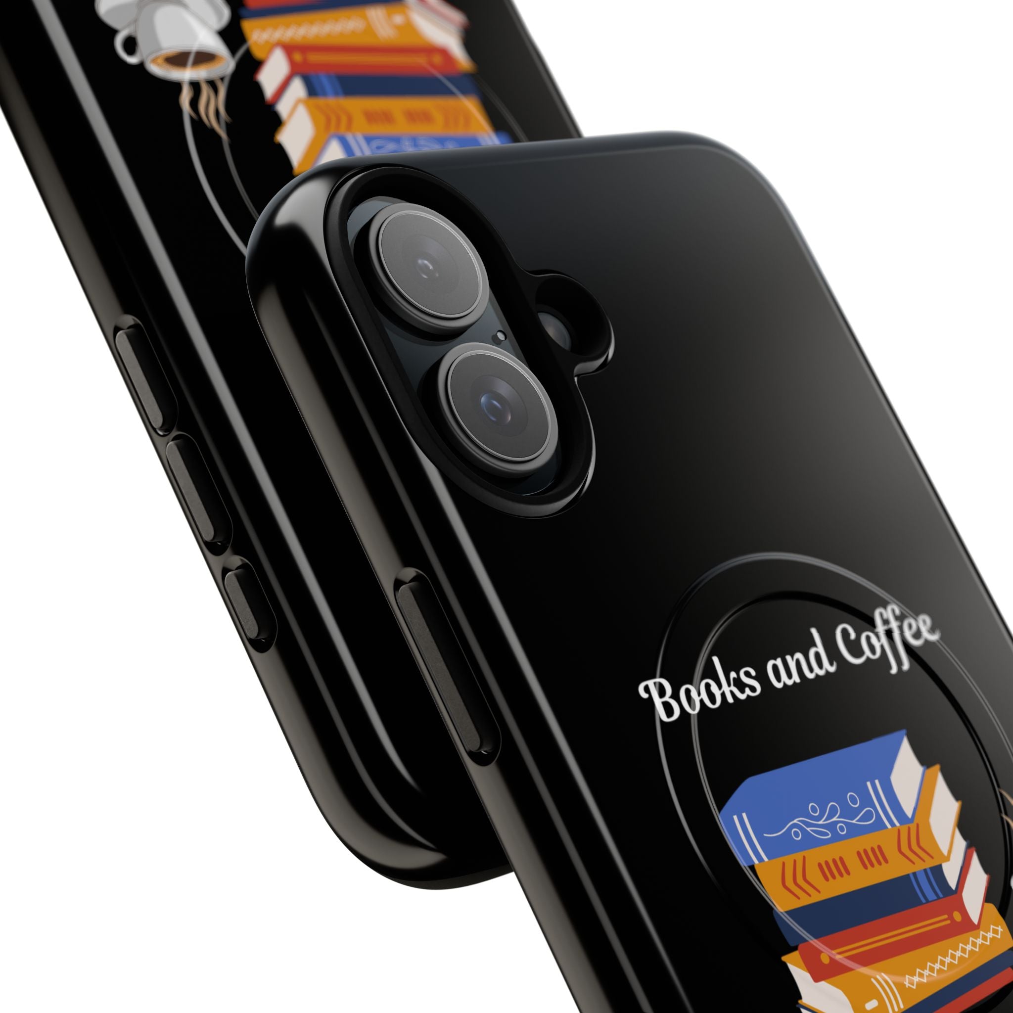 Books and Coffee Tough Magnetic Phone Case — “Books and Coffee: The Perfect Pair”
