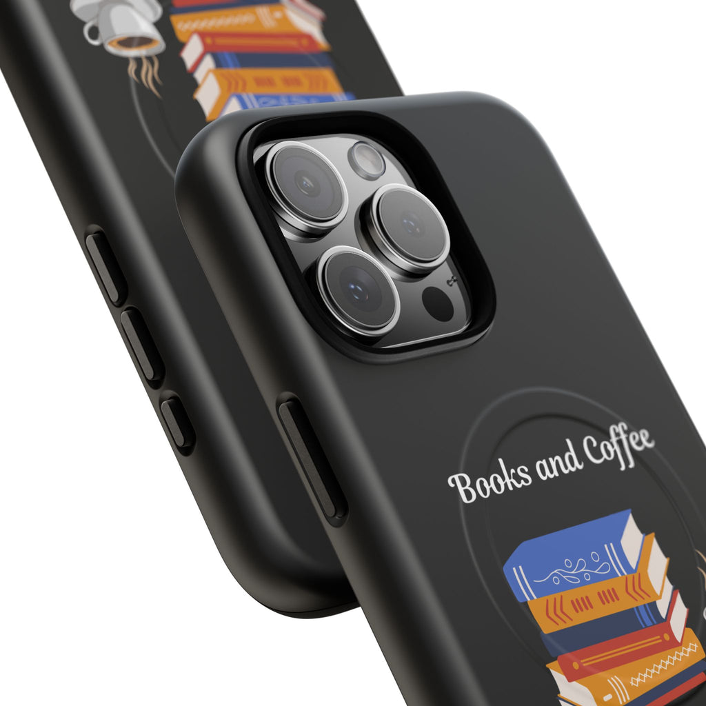Books and Coffee Tough Magnetic Phone Case — “Books and Coffee: The Perfect Pair”