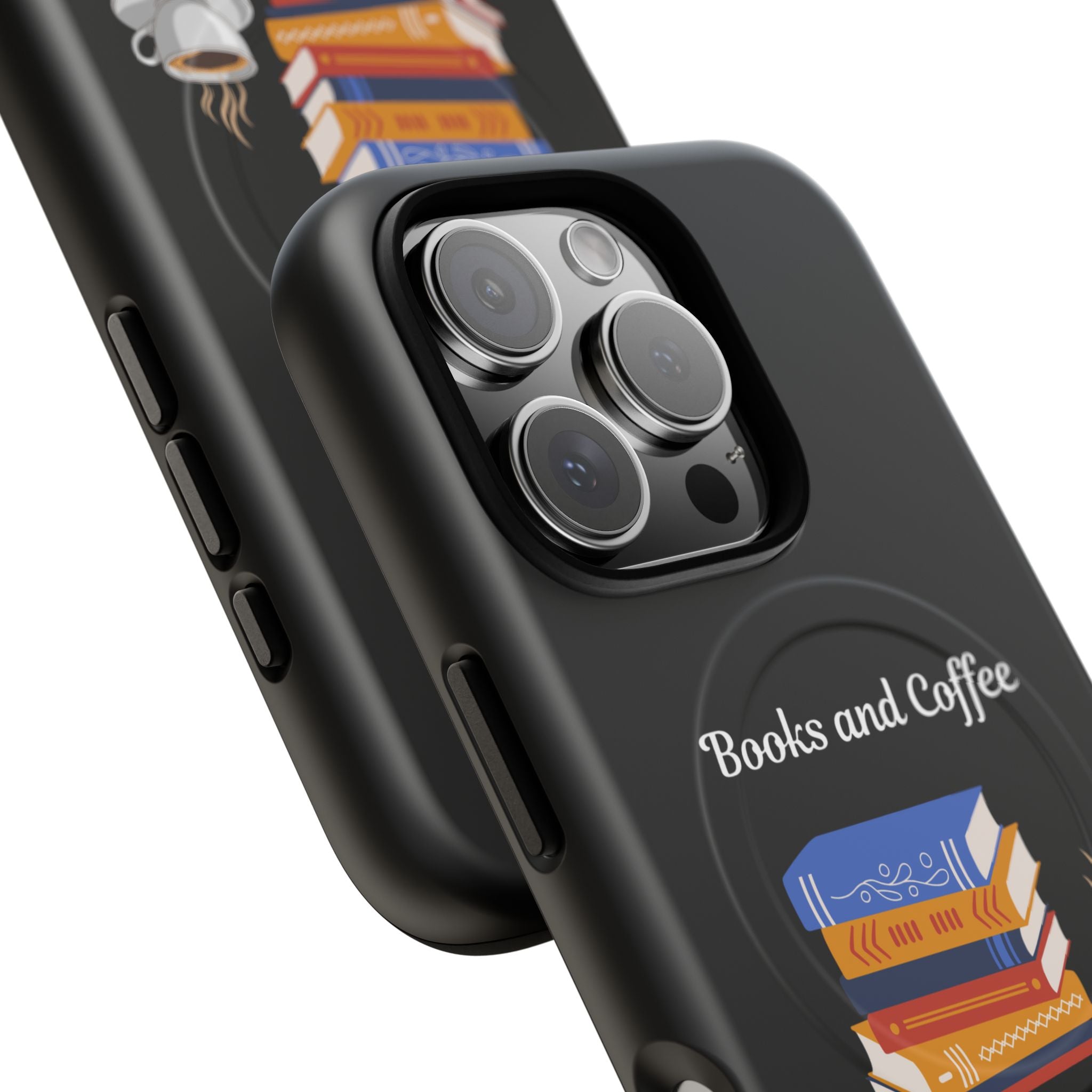 Books and Coffee Tough Magnetic Phone Case — “Books and Coffee: The Perfect Pair”