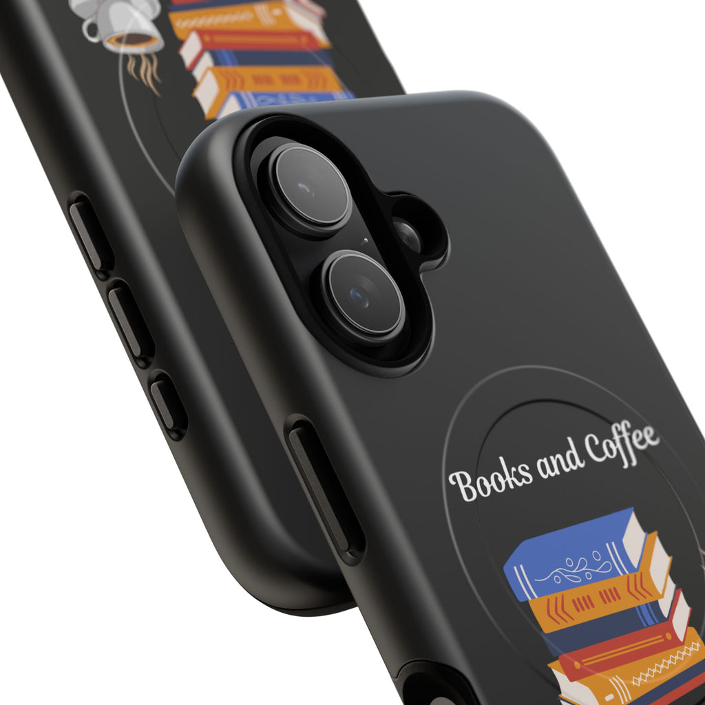 Books and Coffee Tough Magnetic Phone Case — “Books and Coffee: The Perfect Pair”