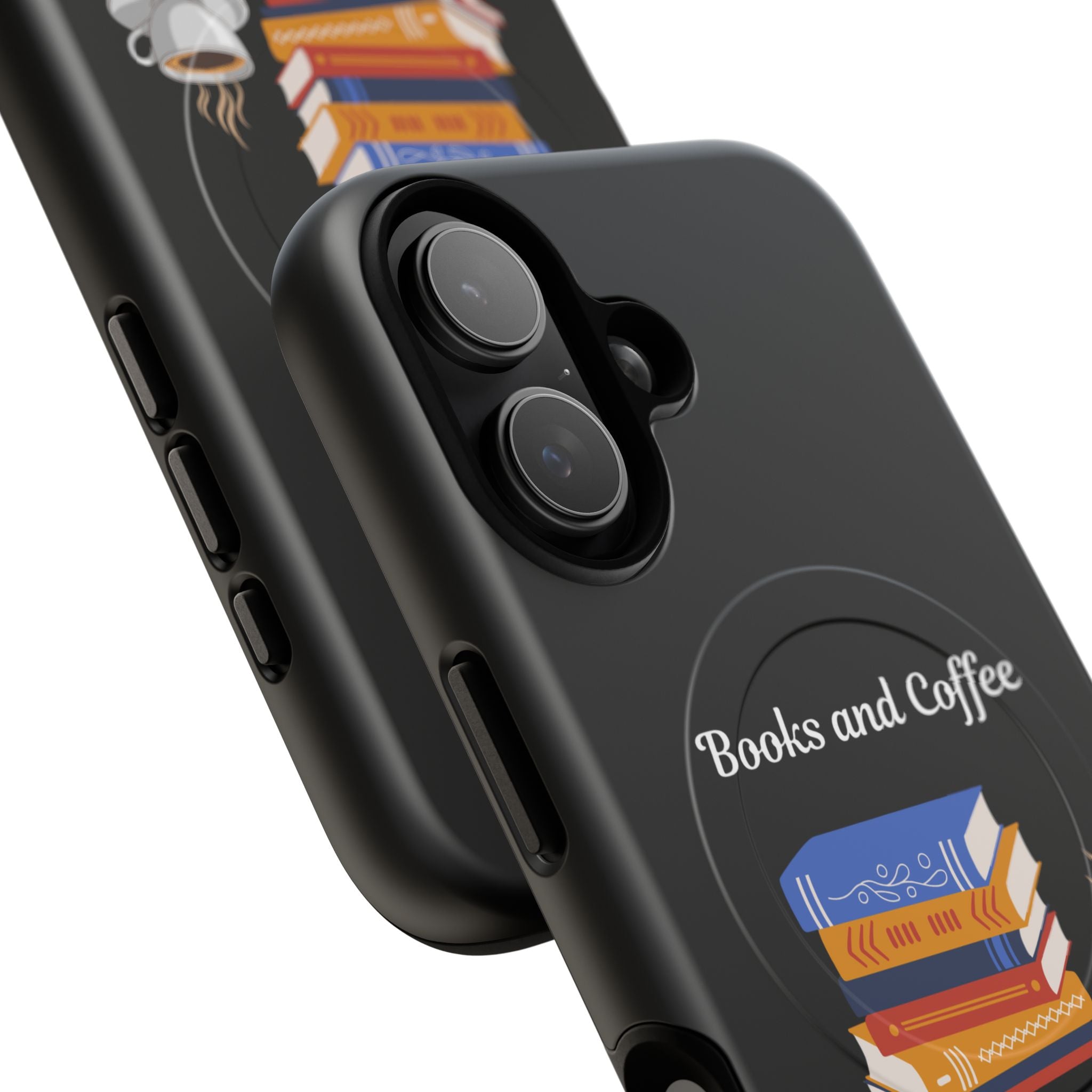 Books and Coffee Tough Magnetic Phone Case — “Books and Coffee: The Perfect Pair”
