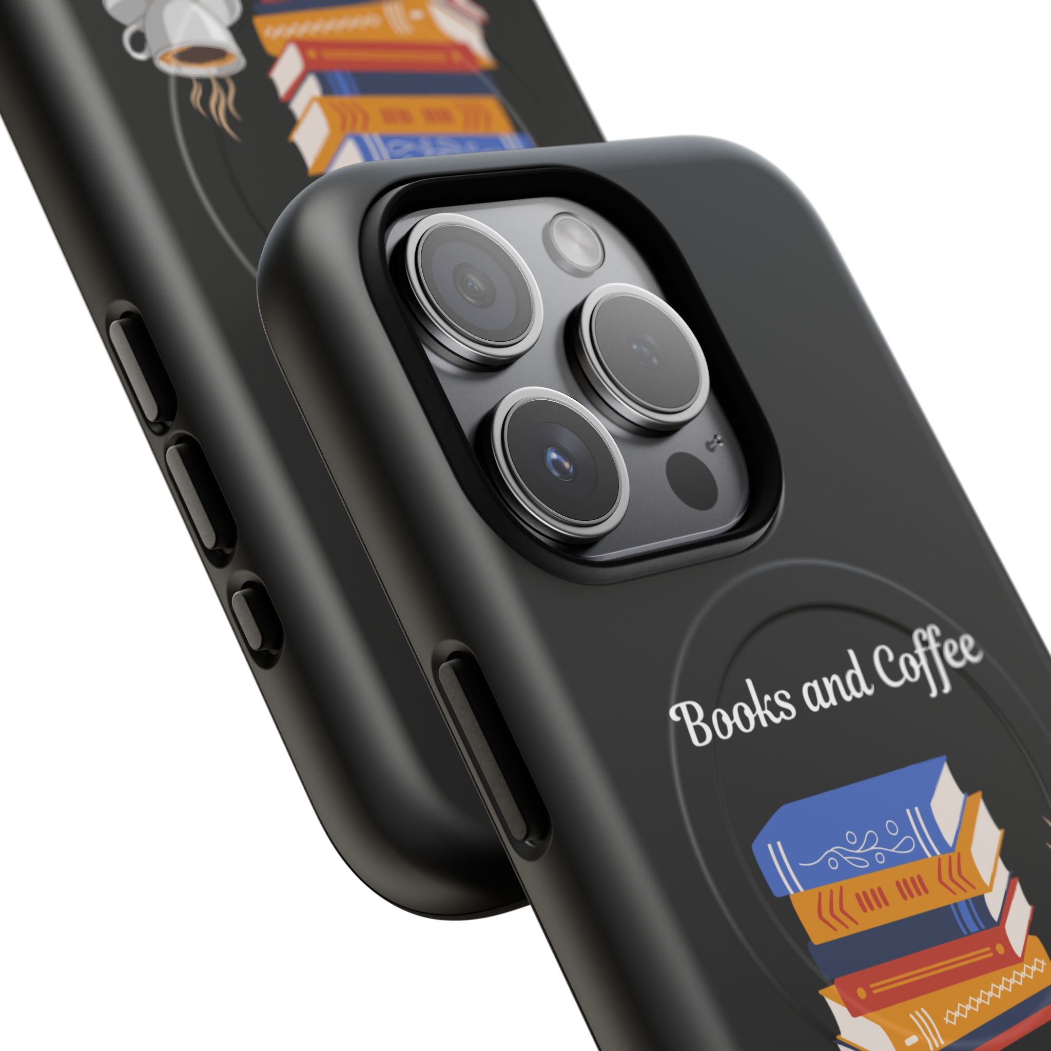 Books and Coffee Tough Magnetic Phone Case — “Books and Coffee: The Perfect Pair”