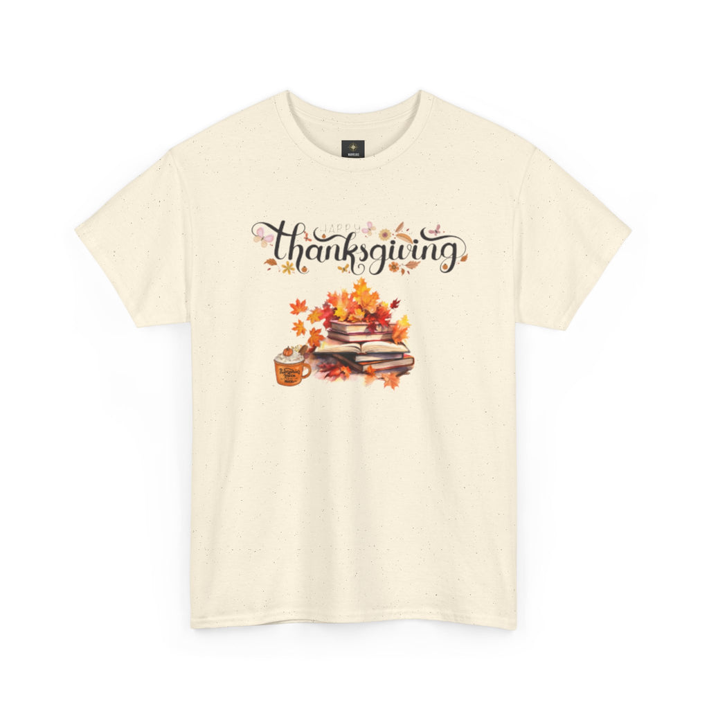 Thanksgiving Graphic Tee — Autumn Leaves, Pie & Harvest Stack Shirt